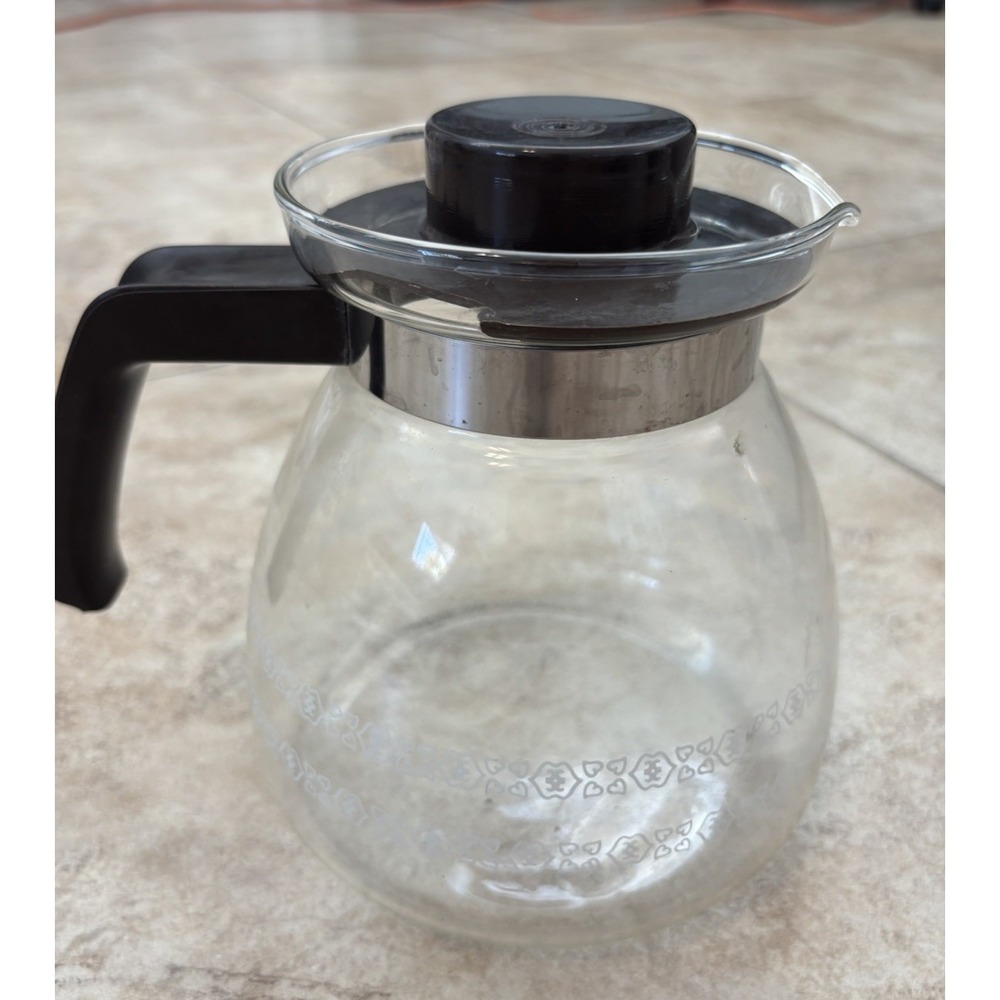 Vintage Melitta 6-8 Cup Glass Replacement Coffee Pot Carafe With Lid